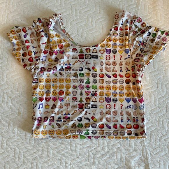omighty Tops - O-Mighty Emoji Crop Top